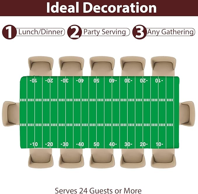 Football Party Supplies Serves 24 Football Party Paper Plates
