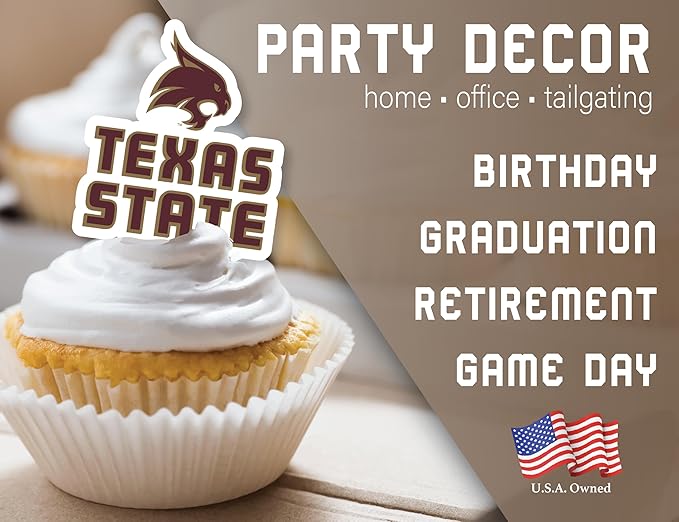 Texas State Party Supplies for TXST Football, Birthday Gift,
