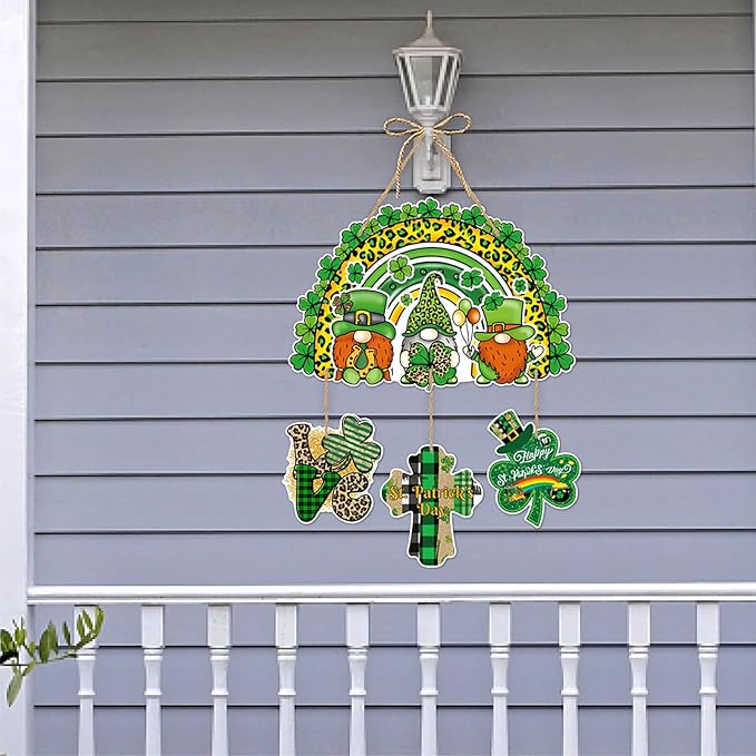 St Patricks Day Decorations Front Door Hanger Decor 5pcs Green Saint