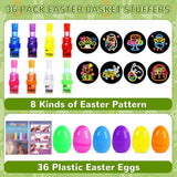 36 Pcs Prefilled Easter Eggs with Light up Finger Lights Toys Easter
