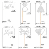 Gexolenu 24 Pcs Bride To Be Cupcake Toppers Silver Glitter