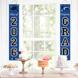DAZONGE 2026 Graduation Decorations Blue, Congrats Grad Porch Banner