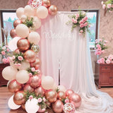 147PCS Rose Gold Balloon Garland Arch Kit Pearl Rose Gold Metallic
