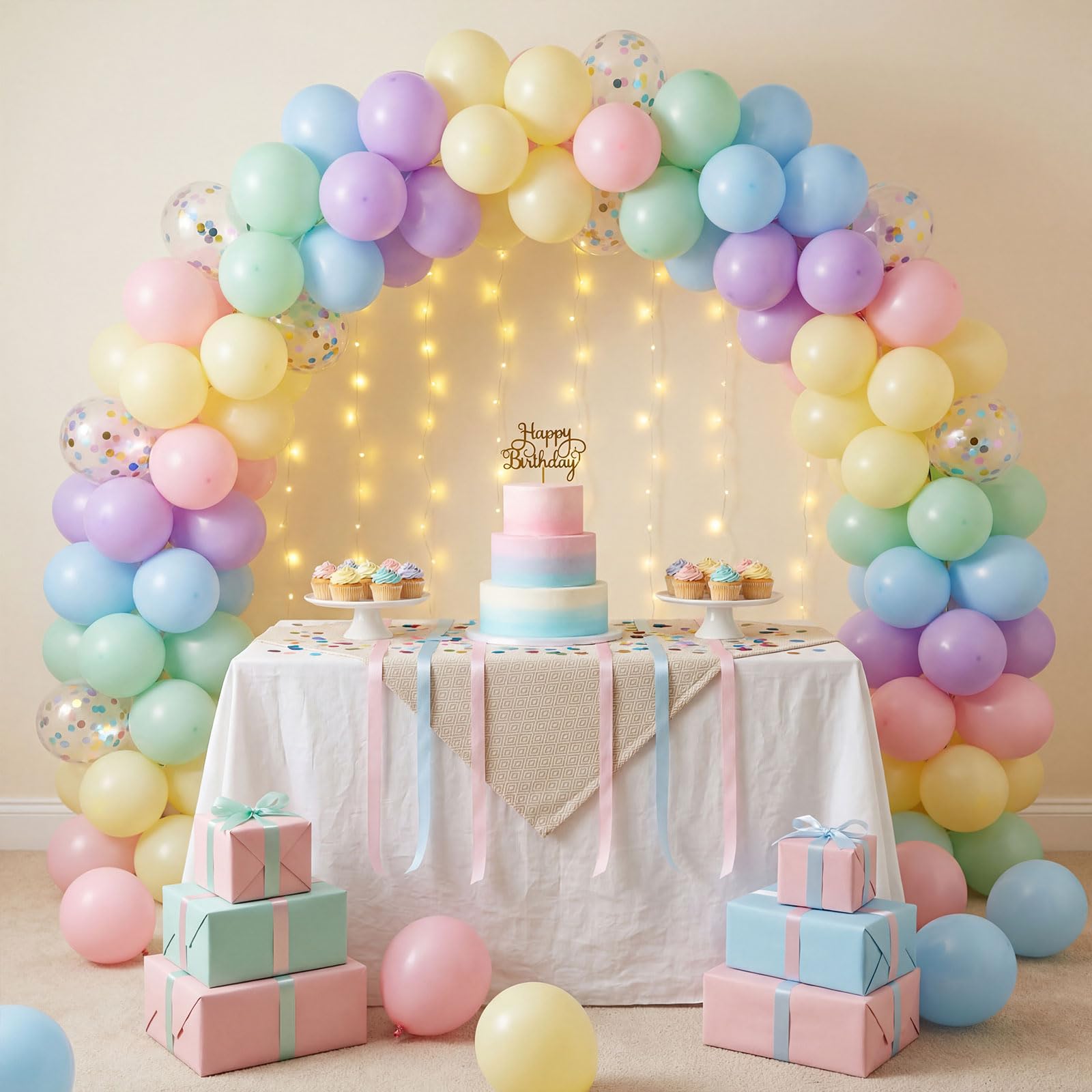 Civaner 48 Pieces Pastel Balloons Bulk 12 Inch Macaron Rainbow