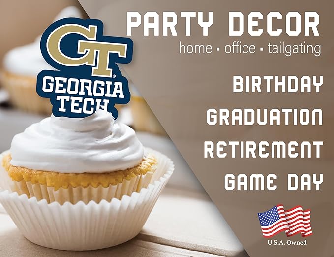 Georgia Tech Party Supplies for GT Football, Birthday Gift,