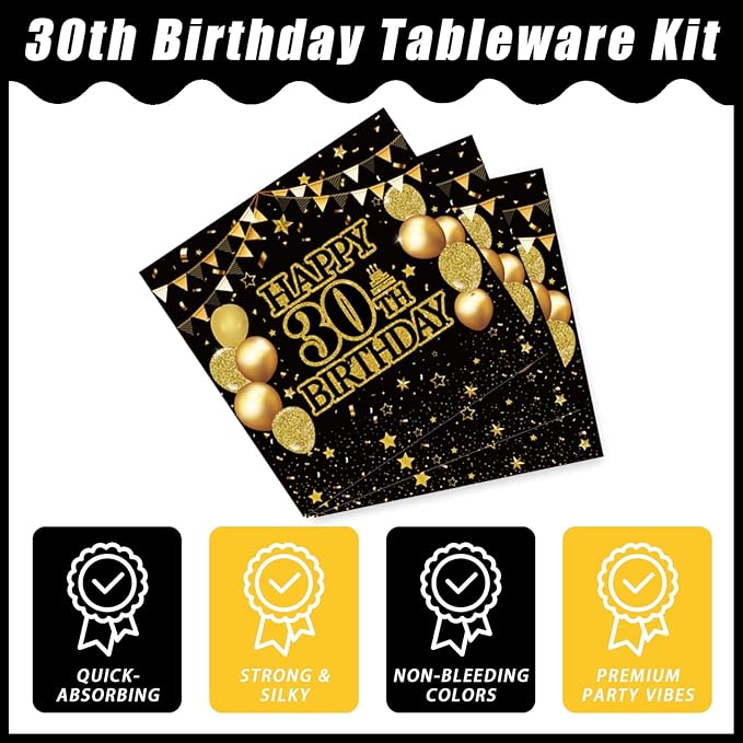 96Pcs 30th Birthday Party Tableware Set Back in 1996 Birthday Party