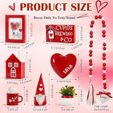 Valentine's Day Decorations 8 PCS Tiered Tray Decor Set Cute