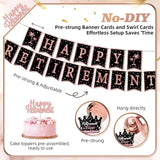 Retirement Party Decorations for Women 52Pcs PRE STRUNG Rose Gold