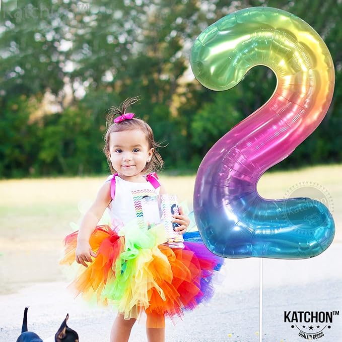 KatchOn, Giant Jelly Number 2 Balloon - 40 Inch | 2nd Birthday
