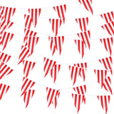 8 Sets 256 ft 160 Pieces Carnival Circus Bunting Banner Red and White