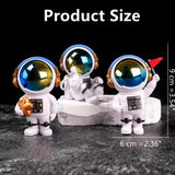 Ni-JASW Gradient Astronaut Statues Set of 3, Spaceman Sculpture