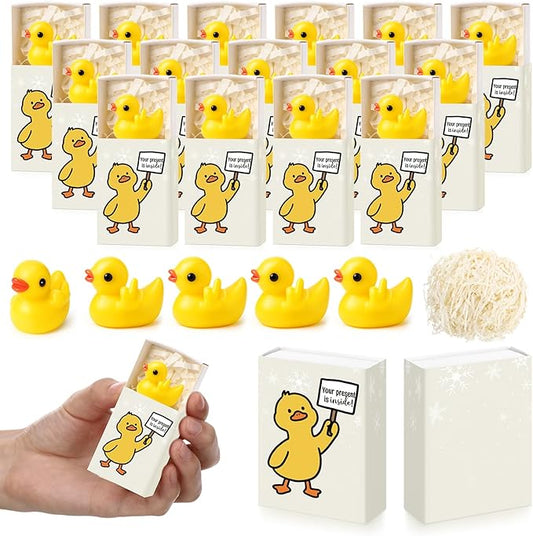 Yookeer 20 Sets Funny Resin Duck Gag Gift Bulk Yellow Resin Finger