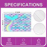 Mermaid Place Mats, Fish Scales Wipeable Placemats for Indoor Outdoor