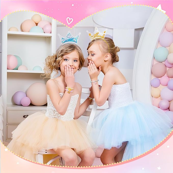 72Pcs Princess Party Favors Crown Birthday Decorations Party