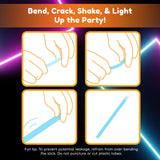 Glow Fever Glow in The Dark Sticks - 100 ct 6" Glow Sticks Bulk Party