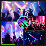 205 PCS Foam Glow Sticks, Glow Sticks Bulk Party Pack, Glow In Tthe