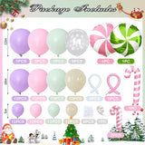 Christmas Balloon Garland Arch Kit Pastel Pink Purple Green Balloons