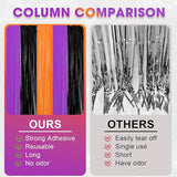 Voircoloria 3 Pack 3.3 x 8.2 ft Halloween Foil Fringe Backdrop