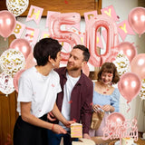 50th Happy Birthday Party Decoration Rose Gold Birthday Decorations