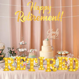 7 Pcs Retired Large LED Letter Sign LED Lights Battery Powered Table