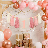 Boho Pink Handmade 1st Birthday High Chair Banner First Highchair