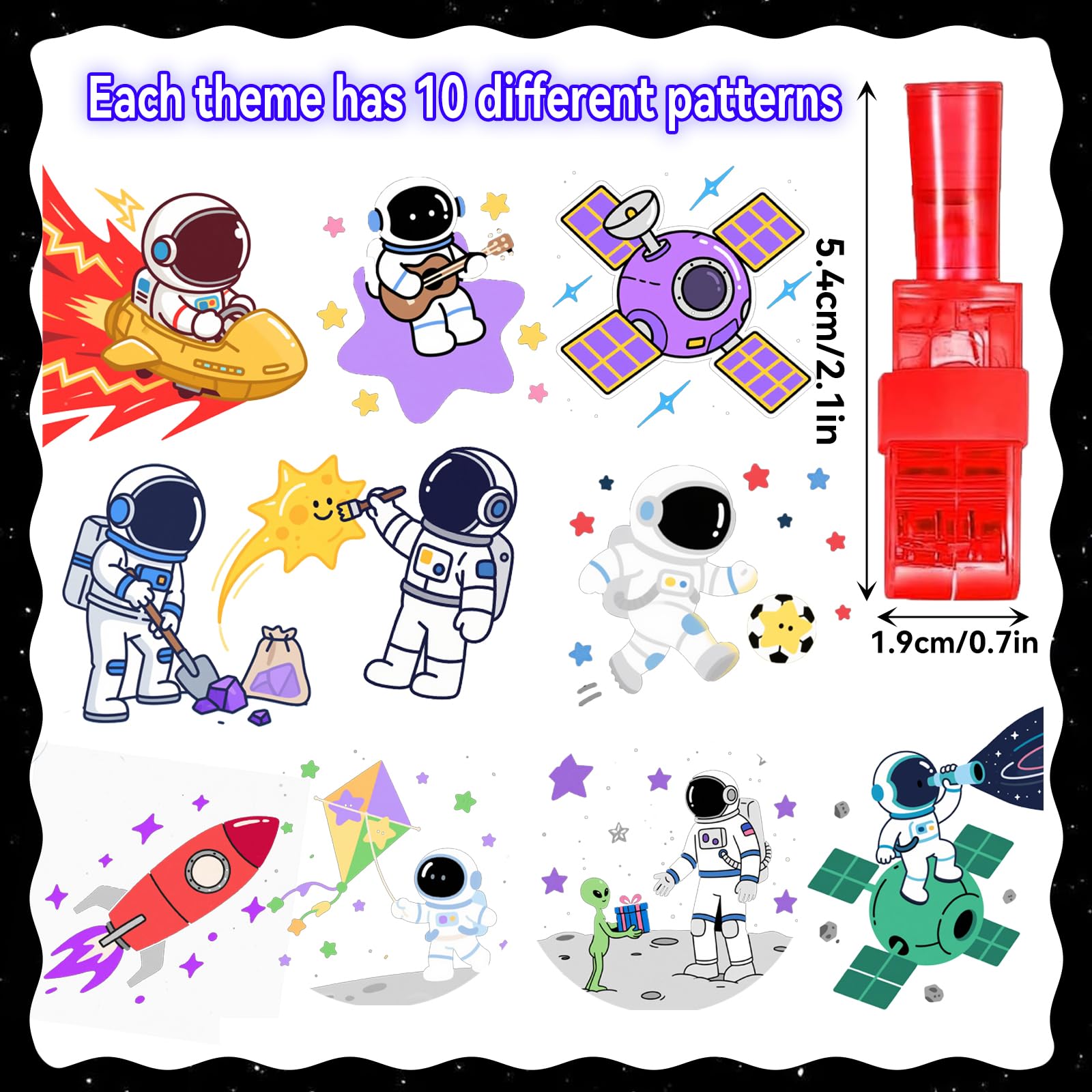 40 PCS Outer Space Party Favors LED Light Up Finger Lights