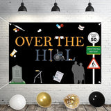 Over The Hill Birthday Decorations for Men Funny Over The Hill