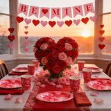 Valentine's Day Party Supplies Serve 24 97 Pcs Hot Heart Love