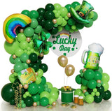 St Patricks Day Balloon Arch Kit 157Pcs Green Gold Lucky One Balloon
