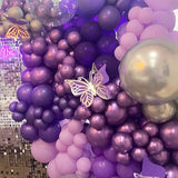 Togvu Balloon Purple and White, 60 Packs 12 Inch Dark Light Metallic
