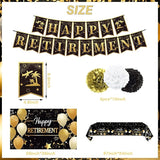 Retirement Party Decorations Black and Gold Napkins Plates