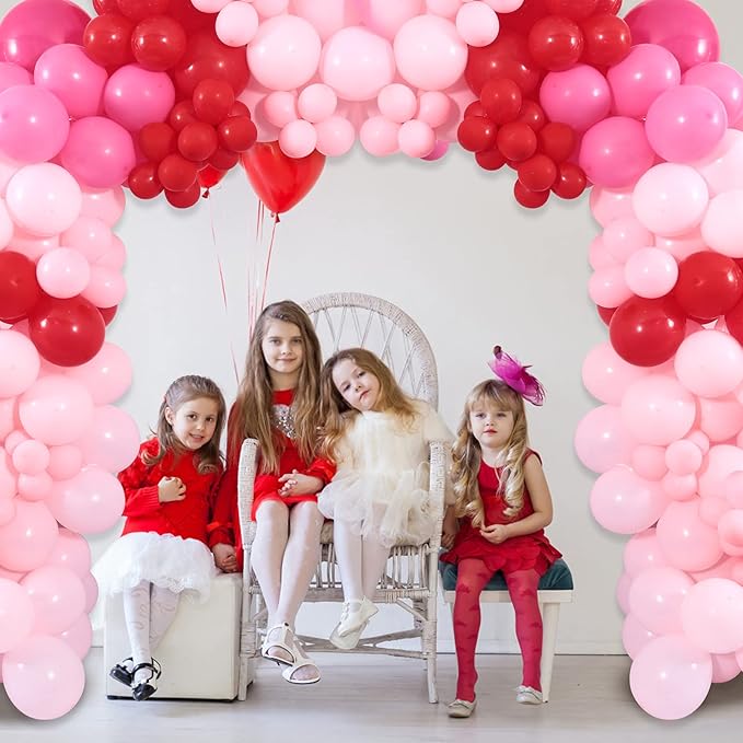 150Pcs Valentine's Day Balloon Garland Arch Kit Pink Red Rose Red