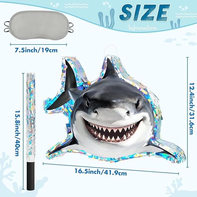 WERNNSAI Shark Piñata - Under the Sea Party Decorations Great White