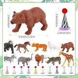 20 Pcs Jungle Animal Birthday Party Decorations Safari Animals