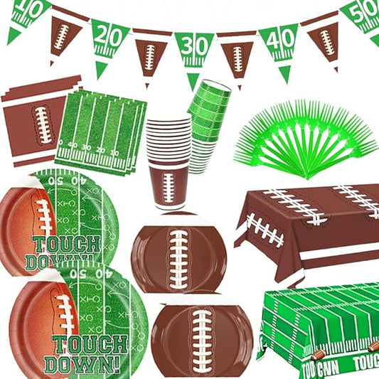 Football Party Supplies tableware Set serve 20 Guestes Football Game