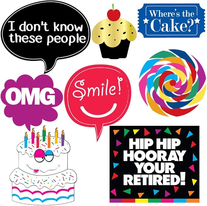 Retirement Photo Booth Props 43 Pieces Funny Happy Retirement Party