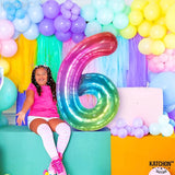 KatchOn, Giant Jelly Number 6 Balloon - 40 Inch | 6 Balloon Number, 6