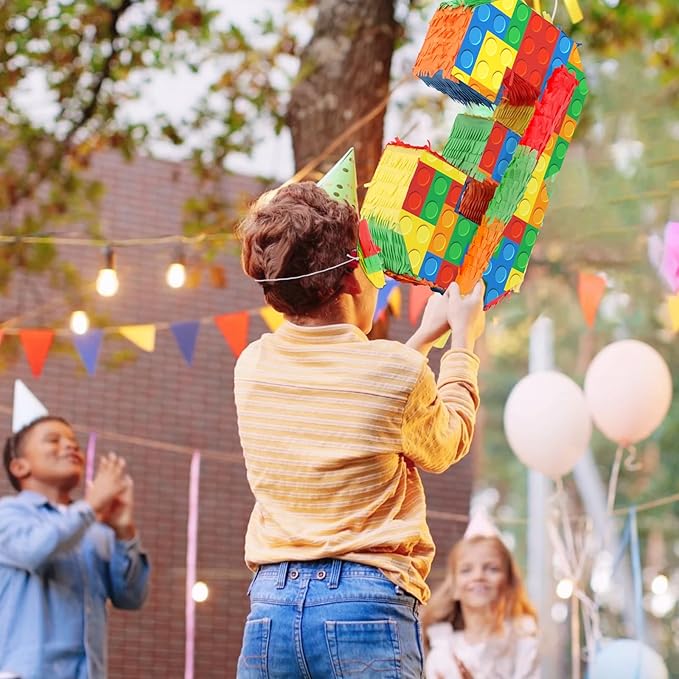 Building Blocks 3rd Birthday Party Decorations Number 3 Pinata with