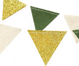 Sage Green Gold Party Decorations Oilve Green Beige Gold Glitter Felt