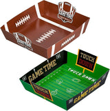 50 Pcs Football Plates Kit Large Football Snack Holder for Tailgate
