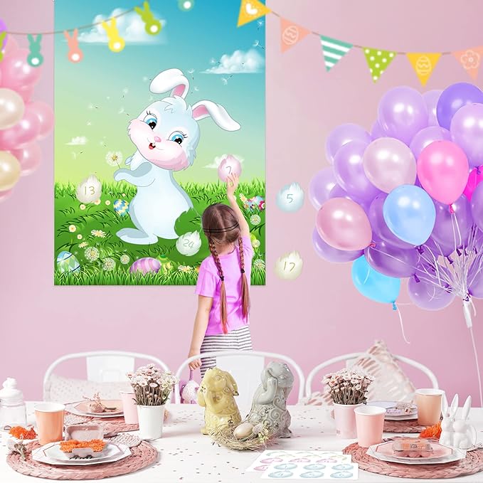 ASTARON Pin The Tail on The Bunny Game for Birthday Party, Easter