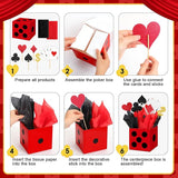 12 Set Casino Theme Party Decorations 6 x 6 x 6 Inch Paper Poker