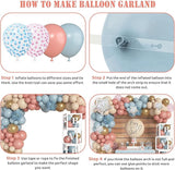 164PCS Gender Reveal Balloon Boxes Decorations Dusty Pink and Blue
