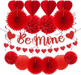 Valentines Day Decorations Red Heart Streamers Galentines Decor