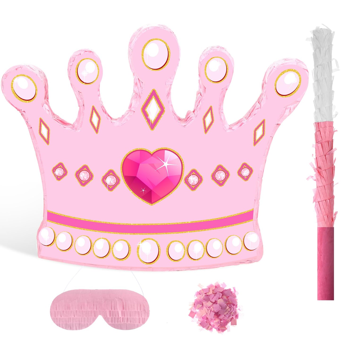 Threan Princess Piñata Fairy Party Decorations Pink Ballet Piñata