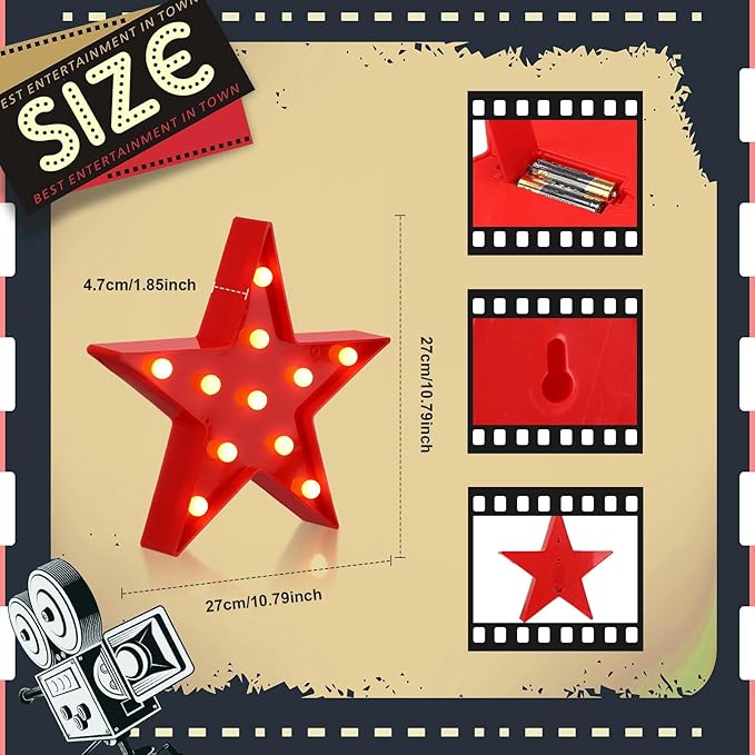 2 Pcs Movie Night Supplies Movie Theater Decor Film Clapper Board
