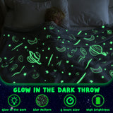 inhand Blue Space Toys Glow in the Dark Stars Blanket Birthday Gifts