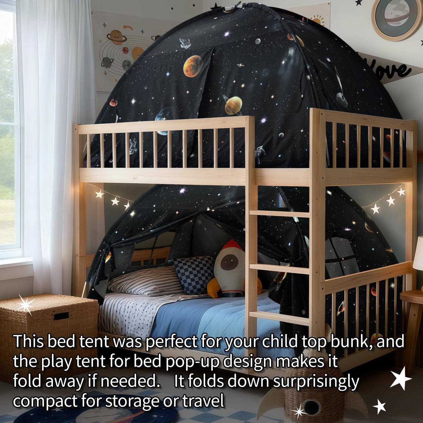 Sherilyn Full Bed Toddler Canopy Tent, Kids Indoor Canopy Privacy