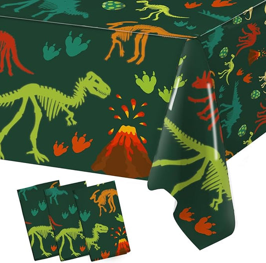 3 Pieces Dinosaur Birthday Decorations Party Tablecloth Dinosaur