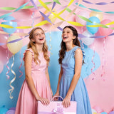 Pastel Rainbow Crepe Paper Streamers - 6 Rolls Macaron Party Streamer